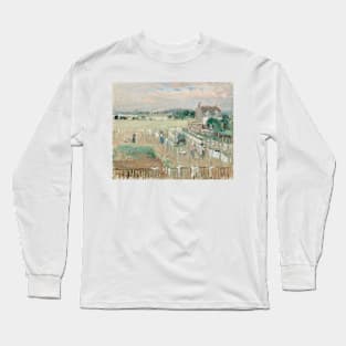 Hanging the Laundry out to Dry by Berthe Morisot Long Sleeve T-Shirt